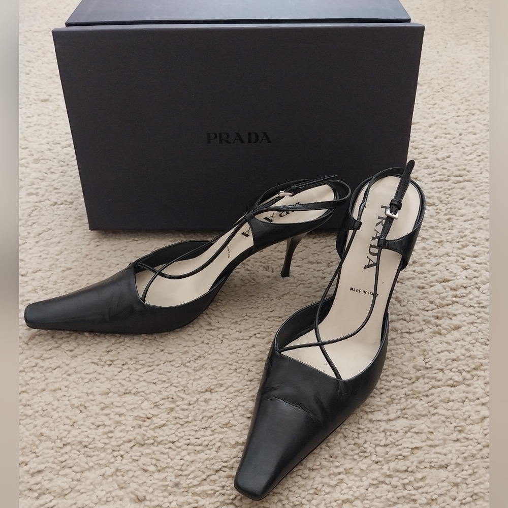 Prada Slingback Heels ASO Carolyn Bessette Kennedy (Size 8 US)